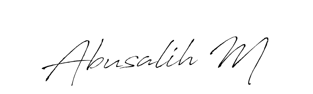Make a beautiful signature design for name Abusalih M. Use this online signature maker to create a handwritten signature for free. Abusalih M signature style 6 images and pictures png